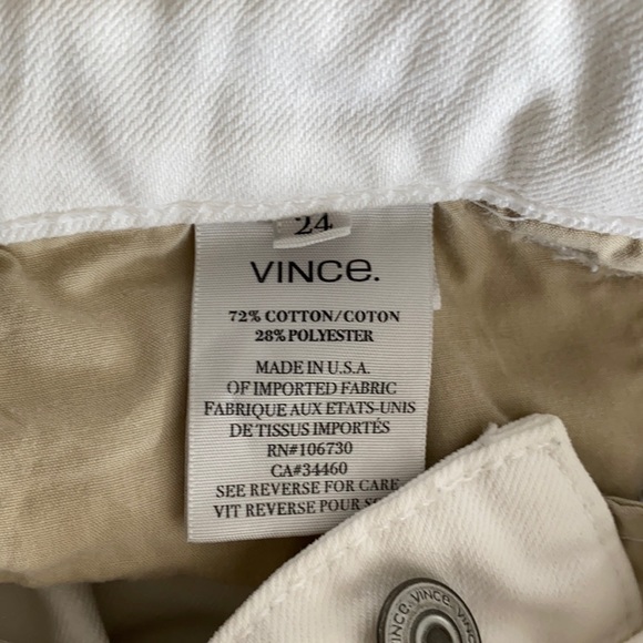 Vince cropped jeans with beautiful zip detail-size 24 - Picture 3 of 3